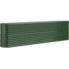 Image de vidaXL - Plantenbak - 260x40x68 - cm - gegalvaniseerd - staal - groen