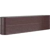 Image de vidaXL - Plantenbak - 260x40x68 - cm - gegalvaniseerd - staal - bruin