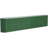 Image de vidaXL - Plantenbak - 332x40x68 - cm - gepoedercoat - staal - groen