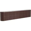 Image de vidaXL - Plantenbak - 332x40x68 - cm - gegalvaniseerd - staal - bruin