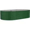 Image de vidaXL - Plantenbak - 152x80x36 - cm - gegalvaniseerd - staal - groen