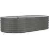Image de vidaXL - Plantenbak - 152x80x36 - cm - gegalvaniseerd - staal - grijs