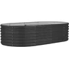Image de vidaXL - Plantenbak - 152x80x36 - cm - gegalvaniseerd - staal - antracietkleurig