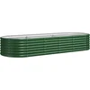 Image de vidaXL - Plantenbak - 224x80x36 - cm - gegalvaniseerd - staal - groen