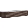 Image de vidaXL - Plantenbak - 224x80x36 - cm - gegalvaniseerd - staal - bruin