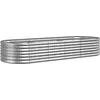 Image de vidaXL - Plantenbak - 224x80x36 - cm - gegalvaniseerd - staal - zilverkleurig