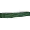 Image de vidaXL - Plantenbak - 296x80x36 - cm - gegalvaniseerd - staal - groen