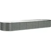 Image de vidaXL - Plantenbak - 296x80x36 - cm - gegalvaniseerd - staal - grijs