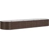 Image de vidaXL - Plantenbak - 296x80x36 - cm - gegalvaniseerd - staal - bruin