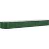 Image de vidaXL - Plantenbak - 368x80x36 - cm - gegalvaniseerd - staal - groen
