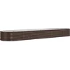 Image de vidaXL - Plantenbak - 368x80x36 - cm - gegalvaniseerd - staal - bruin