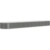 Image de vidaXL - Plantenbak - 440x80x36 - cm - gegalvaniseerd - staal - grijs