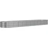 Image de vidaXL - Plantenbak - 440x80x36 - cm - gegalvaniseerd - staal - zilverkleurig
