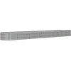 Image de vidaXL - Plantenbak - 512x80x36 - cm - gegalvaniseerd - staal - zilverkleurig