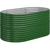 Image de vidaXL - Plantenbak - 152x80x68 - cm - gegalvaniseerd - staal - groen