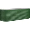 Image de vidaXL - Plantenbak - 224x80x68 - cm - gegalvaniseerd - staal - groen