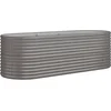 Image de vidaXL - Plantenbak - 224x80x68 - cm - gegalvaniseerd - staal - grijs