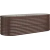 Image de vidaXL - Plantenbak - 224x80x68 - cm - gegalvaniseerd - staal - bruin