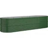 Image de vidaXL - Plantenbak - 296x80x68 - cm - gegalvaniseerd - staal - groen