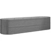 Image de vidaXL - Plantenbak - 296x80x68 - cm - gegalvaniseerd - staal - grijs