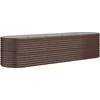 Image de vidaXL - Plantenbak - 296x80x68 - cm - gegalvaniseerd - staal - bruin