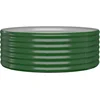 Image de vidaXL - Plantenbak - 100x100x36 - cm - gegalvaniseerd - staal - groen