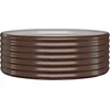 Image de vidaXL - Plantenbak - 100x100x36 - cm - gegalvaniseerd - staal - bruin