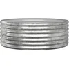 Image de vidaXL - Plantenbak - 100x100x36 - cm - gegalvaniseerd - staal - zilverkleurig