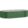 Image de vidaXL - Plantenbak - 175x100x36 - cm - gegalvaniseerd - staal - groen