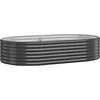 Image de vidaXL - Plantenbak - 175x100x36 - cm - gegalvaniseerd - staal - antracietkleurig