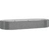 Image de vidaXL - Plantenbak - 249x100x36 - cm - gegalvaniseerd - staal - grijs