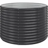 Image de vidaXL - Plantenbak - 100x100x68 - cm - gegalvaniseerd - staal - antracietkleurig