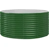 Image de vidaXL - Verhoogde - tuinbak - groen - 140x140x68 - cm - gegalvaniseerd - staal