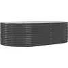 Image de vidaXL - Verhoogde - tuinbak - antraciet - 212x140x68 - cm - gegalvaniseerd - staal