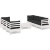 Image de vidaXL - 7-delige - Loungeset - met - antracietkleurige - kussens - grenenhout