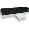 Image de vidaXL - 5-delige - Loungeset - met - kussens - massief - grenenhout