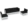 Image de vidaXL - 5-delige - Loungeset - met - kussens - massief - grenenhout