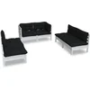 Image de vidaXL - 6-delige - Loungeset - met - kussens - massief - grenenhout