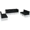 Image de vidaXL - 7-delige - Loungeset - met - kussens - massief - grenenhout