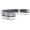 Image de vidaXL - 8-delige - Loungeset - met - kussens - massief - grenenhout