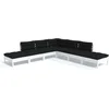 Image de vidaXL - 7-delige - Loungeset - met - kussens - grenenhout - wit