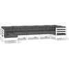 Image de vidaXL - 7-delige - Loungeset - met - kussens - grenenhout - wit