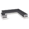Image de vidaXL - 11-delige - Loungeset - met - kussens - massief - grenenhout - wit