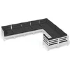 Image de vidaXL - 9-delige - Loungeset - met - kussens - grenenhout - wit