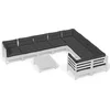 Image de vidaXL - 10-delige - Loungeset - met - kussens - grenenhout - wit