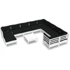 Image de vidaXL - 11-delige - Loungeset - met - kussens - grenenhout - wit