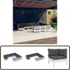 Image de vidaXL - 11-delige - Loungeset - met - kussens - grenenhout - wit