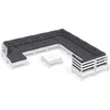 Image de vidaXL - 12-delige - Loungeset - met - kussens - grenenhout - wit
