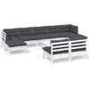 Image de vidaXL - 10-delige - Loungeset - met - kussens - grenenhout - wit
