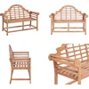 Image de vidaXL - Tuinbank - 127x58,5x92,5 - cm - massief - teakhout